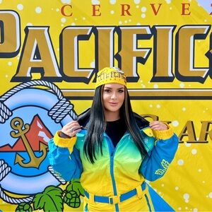 Pacifico snowsuit blue & yellow